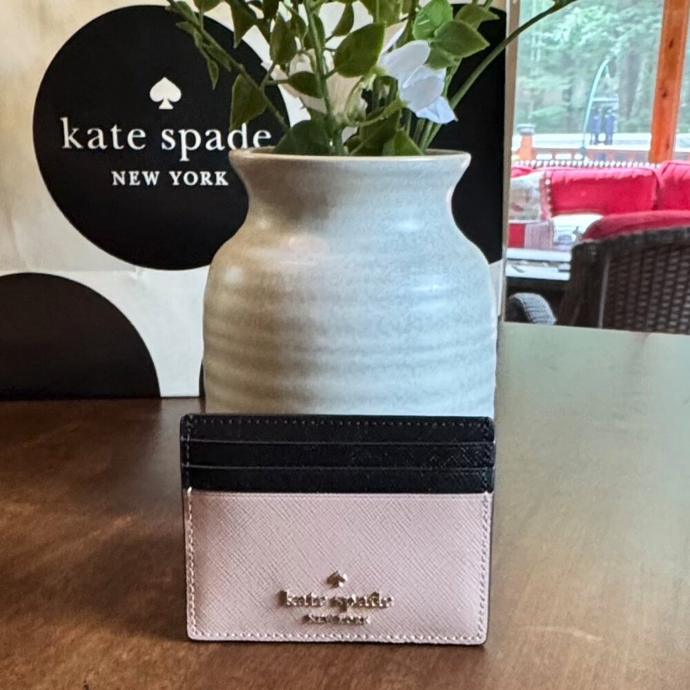 Kate Spade Madison Small Card Holder Case Saffiano Leather - Toasted Hazelnut